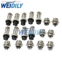 ❀✵¤ 2Sets GX16 Nut TYPE Male Female Electrical Connector 2/3/4/5/6/7/8/9/10 Pin Circular Aviation Socket Plug Wire Panel Connector