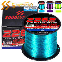 Sougayilang ไนลอน100เมตรเอ็นตกปลาสีฟ้าสีเหลืองสีม่วง3สีสายเบ็ดตกปลาเส้นเดี่ยวเอ็นตกปลาที่มีการลากสูงสุด17กิโลกรัม