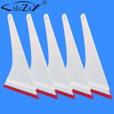 5PCS Side Wiper Swiper Car Window Tint Squeegee Silicone Scraper Water Blade with Long Handle for Window Glass Film Install B92