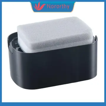 MR.SIGA Dish Soap Dispenser for Kitchen,2 in 1 Premium Sponge Holder,  Dishwashing Soap Pump Dispenser for Countertop, Black