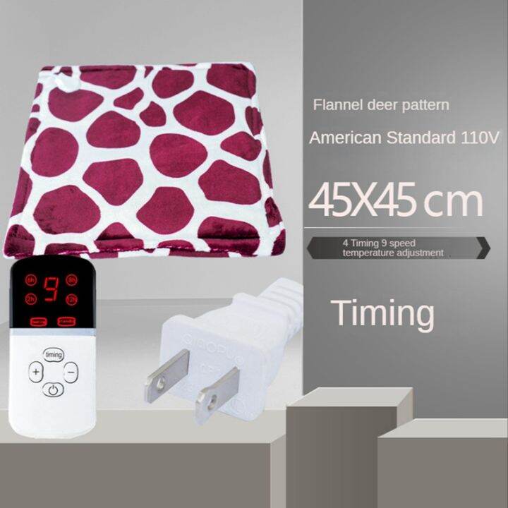 Electric Blanket Thicker Heater Single Body Warmer 45X45CM Heated Blanket Thermostat Timing