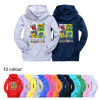 Fashion Number Blocks Jumper Kids Pocket Hoodies Children Long Sleeve Coats Toddler Girls Cute Clothes Boys Pullover Sweatshirts