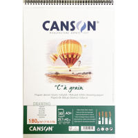 Canson (แคนสัน) สมุดซีอาร์เกร็น สันห่วงบน ผิว Fine grain หนา180G ขนาด 29.7×42ซม (A3) บรรจุ 30 แผ่น C400 060 625