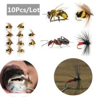 【hot】✚✉ 10pcs Artificial Insect Bait Bumble Bee/Ant Fishing Tackle Fly Trout Lures Sea