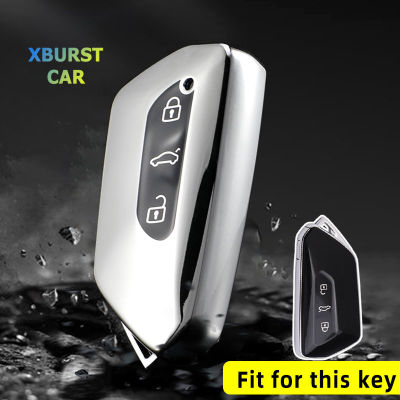 3ปุ่ม Protector Fob Keyless Shell สำหรับ VW Volkswagen Golf 8 MK8 2020สำหรับ Octavia สำหรับที่นั่ง TPU รถ Remote Key Case Cover