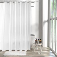 【CW】☁♨  Polyester Mildew Proof Shower Curtain Decoration Dry Wet Separation With 12