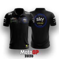 （You can contact customer service for customized clothing）T-shirt Polo Collar Sky Racing MotoGP Blacksize XS-3XL(You can add names, logos, patterns, and more to your clothes)