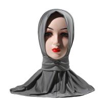 【CW】 Breathable Muslim Headscarf Hijab With Fastener Bonnet Plain Neck Shawls Women  39;s Turban Hat Under Cap