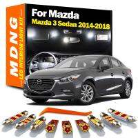 [ANYA Auto Parts] ชุดไฟแอลอีดีแคนบัสภายใน8ชิ้นสำหรับ Mazda 3 Sedan 2014 2015 2016 2017 2018การอ่านแผนที่หีบฝาทรงโค้งหลอดไฟหลอดไฟ LED รถยนต์