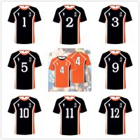 Haikyuu!! T-shirt Cosplay Costume Karasuno High School Short Sleeve Sport Uniform TobioTop Shoyo Tee Top 10. 9