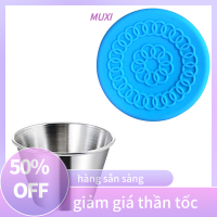 ?【HOT SALE】MUXI ถ้วยซอสสแตนเลสพร้อมฝาปิดซิลิโคนกล่องเบนโตะอาหารกลางวัน1ชิ้น