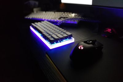 GH60 Acrylic case  mechanical keyboard 60% glowing frame poker layout backlighting Basic Keyboards