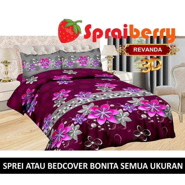 bisa cod bed cover atau sprei bonita 3d motif sadewa ukuran 180 160 120 x 200 dijamin anti luntur seprei seprai sprai 180x200 bedcover betkaper bedkaper badcover bad selimut