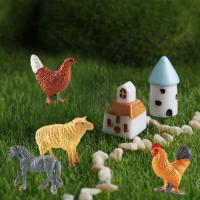 12PCS Mini Farm Animal Figurines Simulation Farm Animal PVC Playset Decoration Washable Barn For Cake Farm Animals Toys Figures F8T2