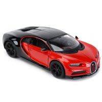 รถ1:24สแตนเลส Bugatti Chiron แบบรถสปอร์ตรถโมเดลรถของเล่นของสะสม