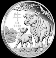 【The-Best】 Hello Seoul Lunar Year 1OZ Fine Silver 2021 Year Of The Ox Bull Silver Plated Year Gifts ของขวัญคริสต์มาส