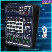 เครื่องผสมผลเครื่องผสมเสียง Cccccue 6ช่องสำหรับการแสดงบนเวที