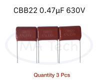 CBB22 474J630 0.47uf 630V  ตัวเก็บประจุ CBB 630V474J ของแท้ 474J 630V 0.47uf 630V ( 1 ชุด มีจำนวน 3 ชิ้น) คุณภาพสูง