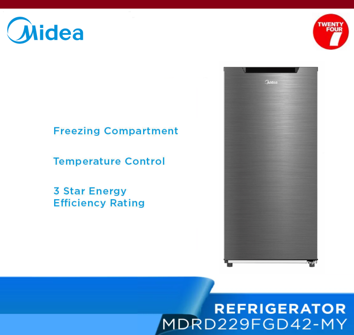 [ Delivered by Seller ] MIDEA Gross 163L Single Door Refrigerator