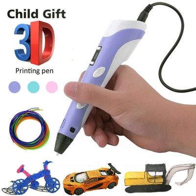 ☎❈✹ 3D Pen DIY 3D Printer Pen LED Painting Pen Children 3D Printing Pens For Designer Kids Drawing Pen Gifts Educational Toys Xmas