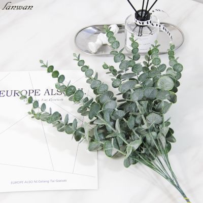 Green Simulation Eucalipto Single Artificial Eucalyptus Leaf Artificial Plants for Wedding Shooting Prop Home Decoration