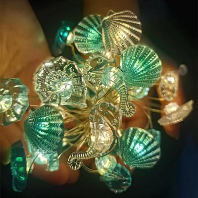 LED Light String 3M 2M Seahorse Seastar Shell Fairy Holiday Garland Lamp for Christmas Outdoor Indoor Wedding Party Decoration Fairy Lights