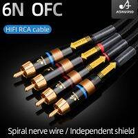 Satu Pasang Kabel RCA HIFI Inti Utama HiFi Kabel Kabel Audio Rca Ke Rca Pelindung Independen Kabel Audio 6N OFC