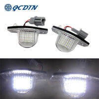 QCDIN for HONDA 2PCS OEM LED Car License Plate Lights 18 LEDs White for Honda Crosstour CR-V I-DTEC CR-V FR-V HR-V Insight Jazz