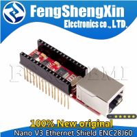 1pcs New Nano V3 Ethernet Shield ENC28J60 Microchip HR911105A Ethernet Webserver Board Module for Arduino Nano 3.0 WATTY Electronics