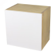 ตู้แขวนผนังไม้ CUBE BOX-004 สีขาว