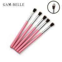 GAM-BELLE 30pcs Eye Makeup Brush Pink Wood Handle Eye Shadow Hightlighter Nose Shadow Brush Cosmetic Makeup Tools