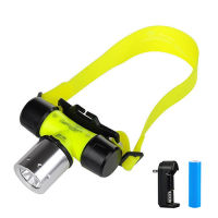 High Power 1800LM Diving scuba XM-L T6 3 Modes Super Bright Underwater Head Diving Lamp Flashlight Torch for Swimming Camping Hiking