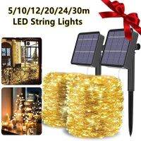 5/10/12/20/24/30m LED String Light Waterproof Outdoor Garland Solar Power Lamp For Holiday Christmas Party Garden Garland Light