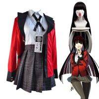 Kakegurui jabami yumeko ชุดคอสเพลย์ผู้หญิงฮาโลวีน sayaka นักพนัน compulsive โรงเรียนเด็กผู้หญิงกระโปรงมีจีบชุดทั้งชุด