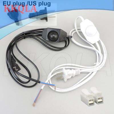 QKKQLA Dimmable Power Switch Cable Light Bulb Modulator Lamp Line Dimmer Controller Table Lamp Wire Ac 110V 220V Black White Eu Us Plug