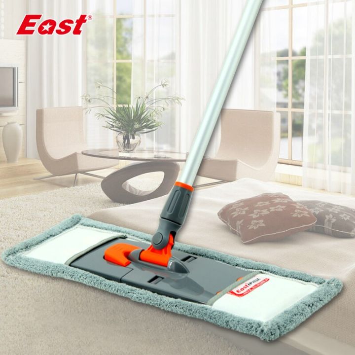 east-new-flat-mop-2-89-4-76-feet-telescopic-pole-microfiber-cloth-towel-kitchen-living-room-floor-household-cleaning-tool-es1768