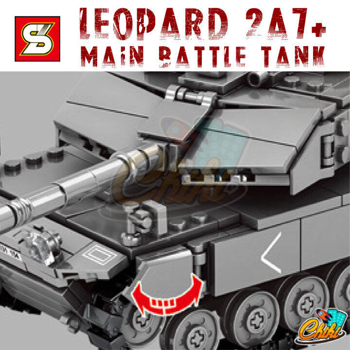 ตัวต่อ-leopard-2a-main-battle-tank-รถถังสีเทา-sy0104-จำนวน-898-ชิ้น