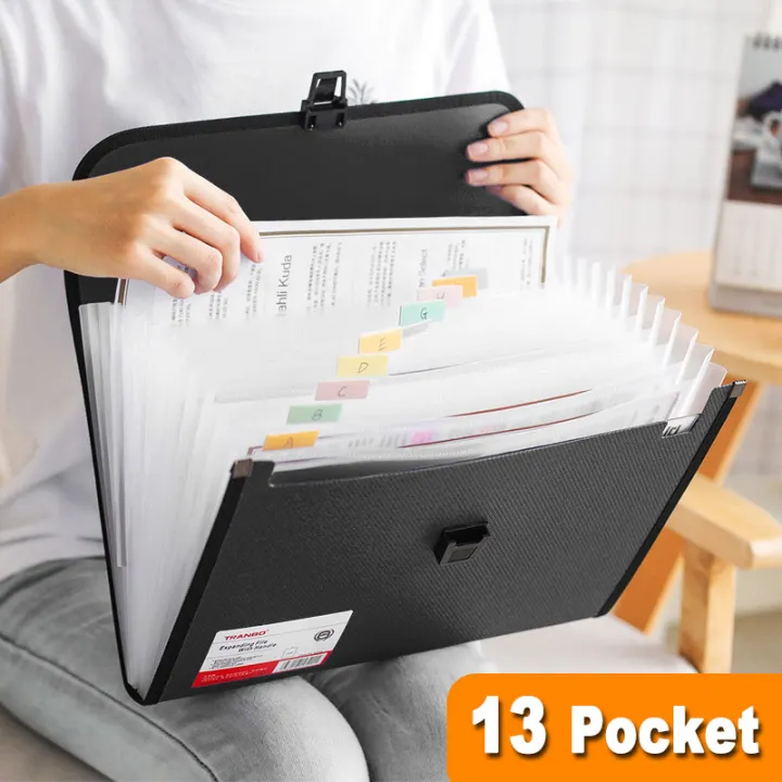 13-pockets-expanding-wallet-portable-file-bag-school-file-organizer-paper-storage-bag-a4-size-organ-bag-portable-expanding-file-folder