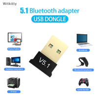 Witkitty อะแดปเตอร์ USB 5.1บลูทูธอะแดปเตอร์ที่รองรับบลูทูธไดรฟ์รับส่งสัญญาณไร้สายสำหรับแล็ปท็อปพีซี