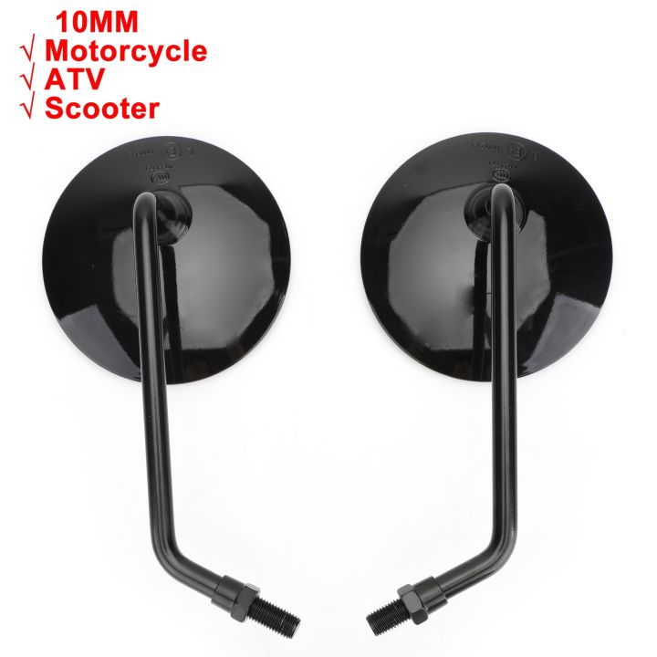 artudatech-for-sym-for-kymco-for-vespa-accessories-black-round-universal-rearview-mirrors-pair-10mm-motorcycle-motorbike-scooter