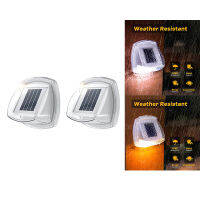 2Pack Solar Fence Lights Outdoor Waterproof 8 Outdoor Wall Lights Solar Powered Deck Light Decorative Lighting