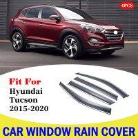 สำหรับ Hyundai Tucson 2015-2020กระจกกะบังฝนแผ่นเบนทางลมเคสป้องกัน Weathershields ผ้าใบบังแดดอุปกรณ์เสริมรถยนต์