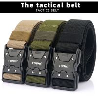 2022 Tactical Belt Metal Buckle Quick Release Elastic Belt Casual Tooling Training Belt Mens Trousers Belt Sports Accessories Cable Management