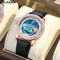 New ten famous brand luminous sky watch mens waterproof leather belt creative personality automatic quartz