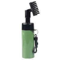 1 Piece Professional Golf Brush Can Hold Water Clean Golf Ball Club Putter Accessories with Key Chain Easy to Carry Replacement Green