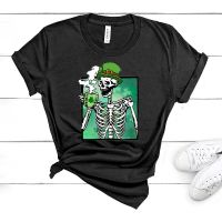 Saint Patricks Day Black Funny Print T Shirt For Skull 90S Cotton Tee Shirt Clothes Mujer Drop