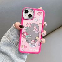 เคสโทรศัพท์มือถือเงือกแอเรียลการ์ตูนเจ้าหญิงน่ารักสำหรับ iPhone 14 Pro Max 13 Pro Max ฝาหลังซิลิโคนนิ่มสำหรับ iPhone 12 Pro Max 11