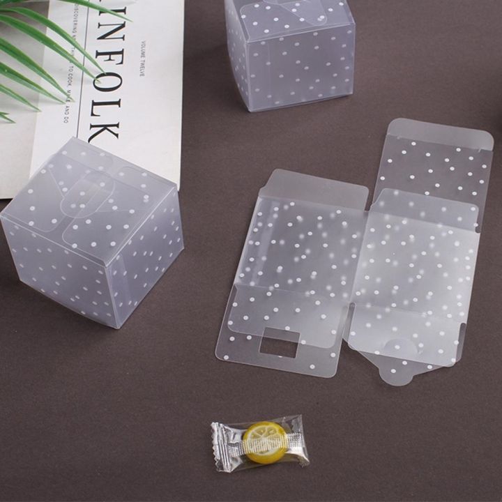 10pcs-white-frosted-dot-candy-box-pvc-square-candy-box-plastic-packaging-box-candy-bag-wedding-birthday-partty-supplies