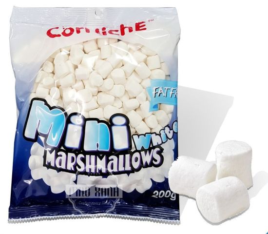 Kẹo bông gòn làm nougat marshmallow corniche trắng mini snow - ảnh sản phẩm 1