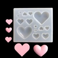 3D Lovely Heart Shape Silicone Mold Epoxy Resin DIY Jewelry Earrings Pendant Tools Kitchen Cake Baking Decoration Chocolate Mold Bread Cake  Cookie Ac